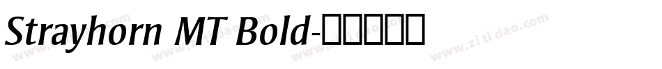 Strayhorn MT Bold字体转换